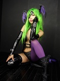 [Cosplay]  Darkstalkers  Morrigan with great body in latex(55)